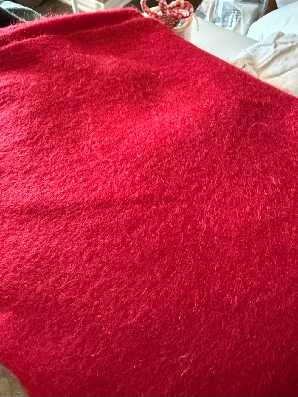 Quince Mongolian Cashmere Throw - Red, 50x70 - Retail $164